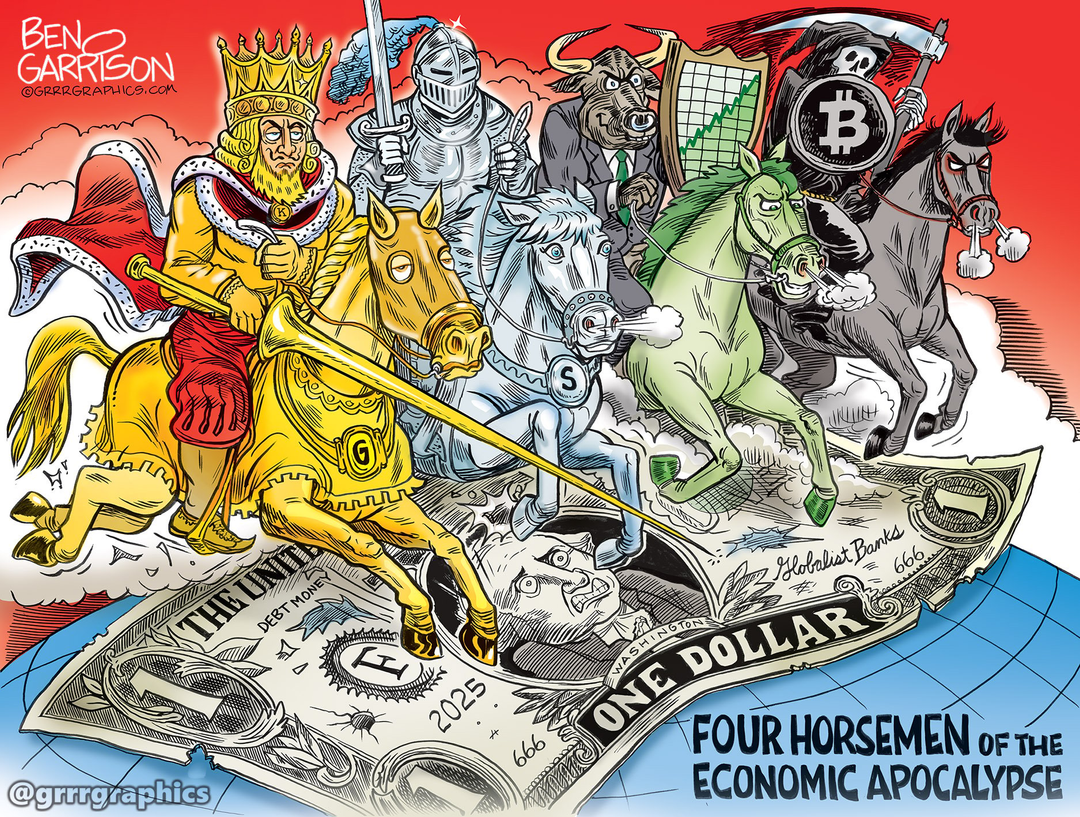 The Four Horsemen of the Economic Apocalypse panel 1
